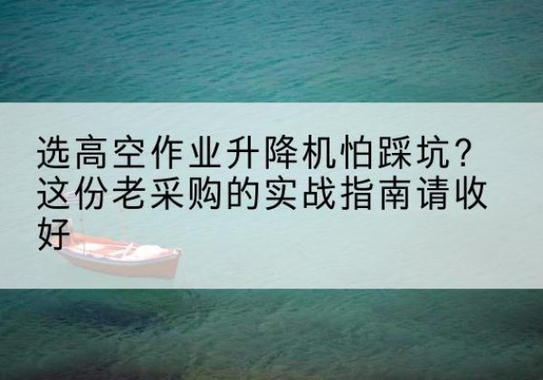 海东高空作业升降机厂家推荐-选高空作业升降机怕踩坑？这份老采购的实战指南请收好
